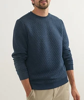 Men's Corbet Quilted Crewneck Navy Heather