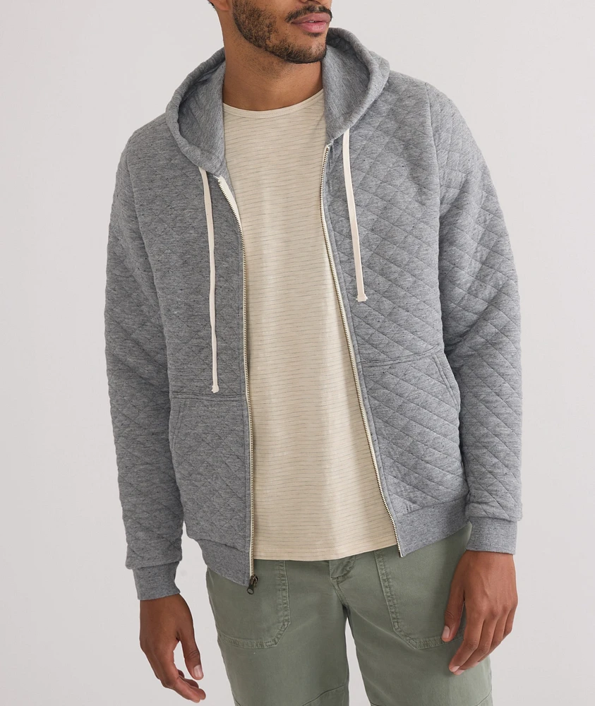 Corbet Quilted Full Zip Hoodie