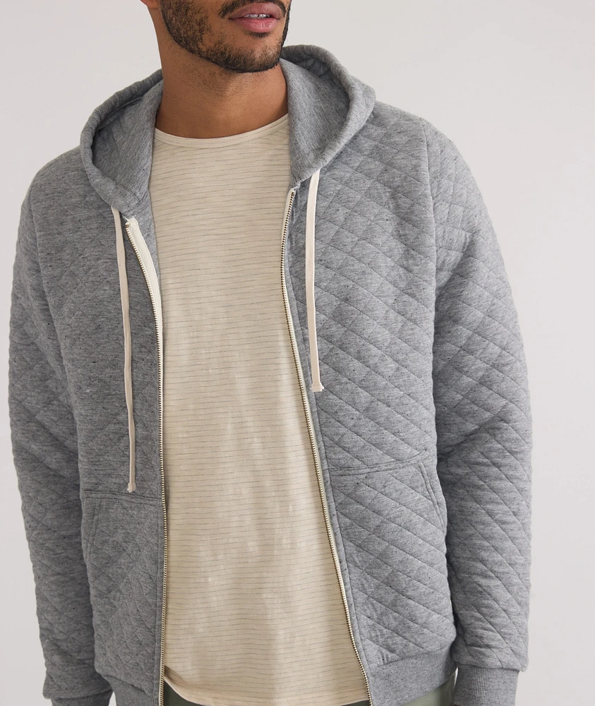 Corbet Quilted Full Zip Hoodie