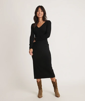 Lexi Rib V-Neck Maxi Dress