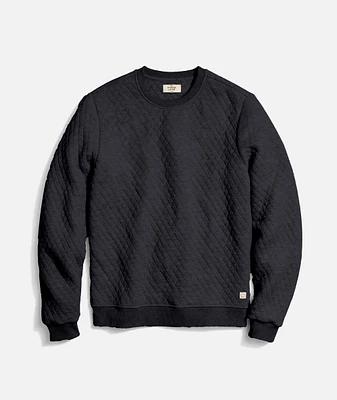 Men's Corbet Quilted Crewneck Charcoal