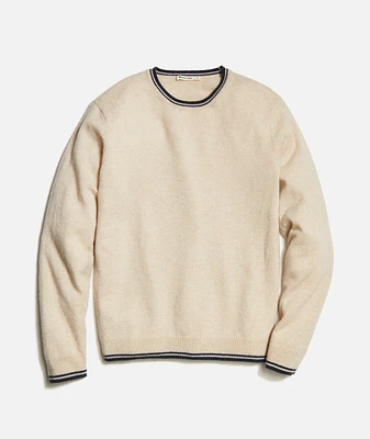 Cashmere Tipped Crewneck