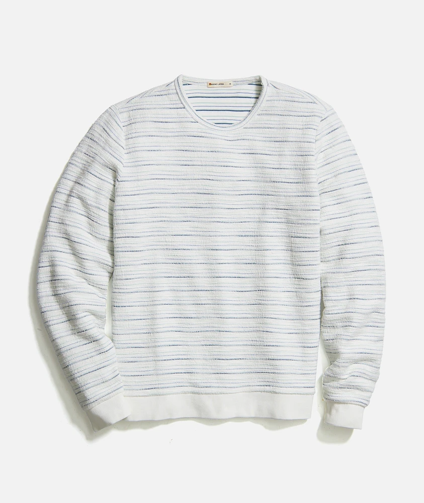 Textured Stripe Crewneck