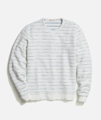 Textured Stripe Crewneck