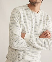 Textured Stripe Crewneck