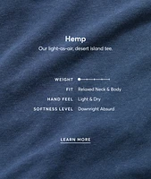 Relaxed Hemp Cotton Pocket Tee Dark Denim