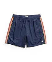 6" Mesh Short Navy Stripe