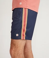 6" Mesh Short Navy Stripe