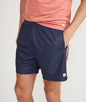 6" Mesh Short Navy Stripe