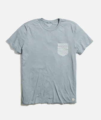 Signature Printed Pocket Tee Slate