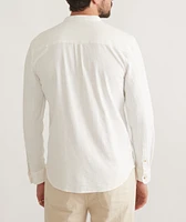 Banded Collar Stretch Selvage Shirt