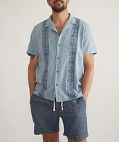 Stretch Selvage Embroidered Resort Shirt