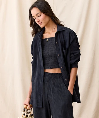 Jane Relaxed Double Cloth Shirt
