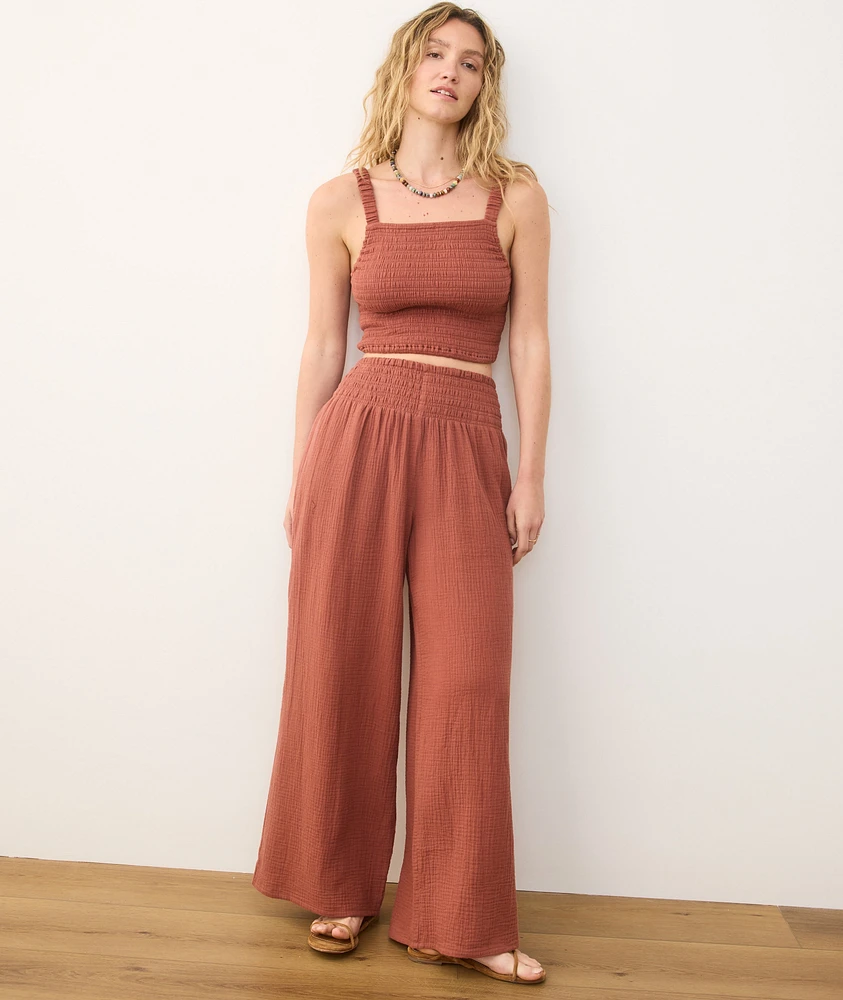 Sophia Double Cloth Palazzo Pant