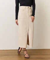 Fawn Denim Midi Skirt