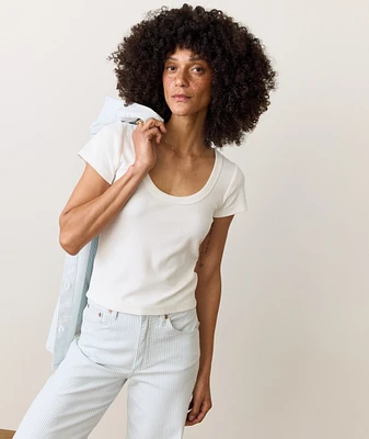 Lexi Rib Sun-In Scoop Tee