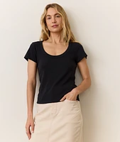 Lexi Rib Sun-In Scoop Tee