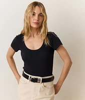 Lexi Rib Sun-In Scoop Tee