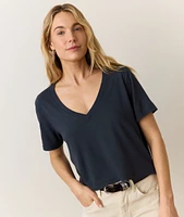 Boyfriend V-Neck Crop