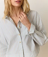 Mia Cropped Shirt Cali Poplin