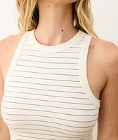 Lexi Rib Sun-In High Neck Crop Tank