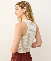 Lexi Rib Sun-In High Neck Crop Tank
