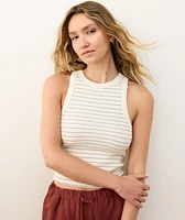 Lexi Rib Sun-In High Neck Crop Tank