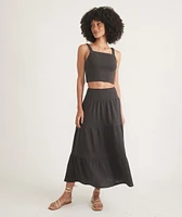 Corinne Double Cloth Maxi Skirt