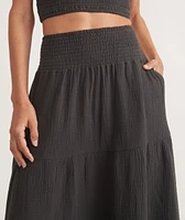 Corinne Double Cloth Maxi Skirt