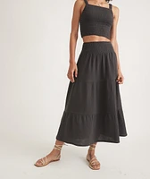 Corinne Double Cloth Maxi Skirt