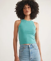 Lexi Rib Sun-In High Neck Crop Tank