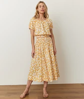 Bea Poplin Midi Skirt