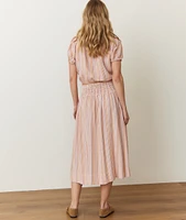 Bea Seersucker Midi Skirt