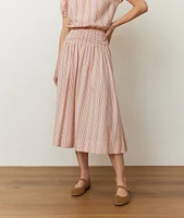 Bea Seersucker Midi Skirt