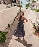 Rosette Eyelet Dress