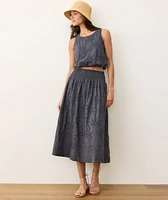 Bea Eyelet Midi Skirt
