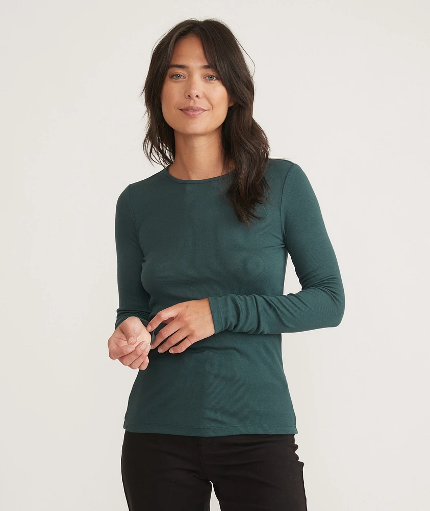 Lexi Rib Long Sleeve Crew Tee