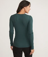 Lexi Rib Long Sleeve Crew Tee