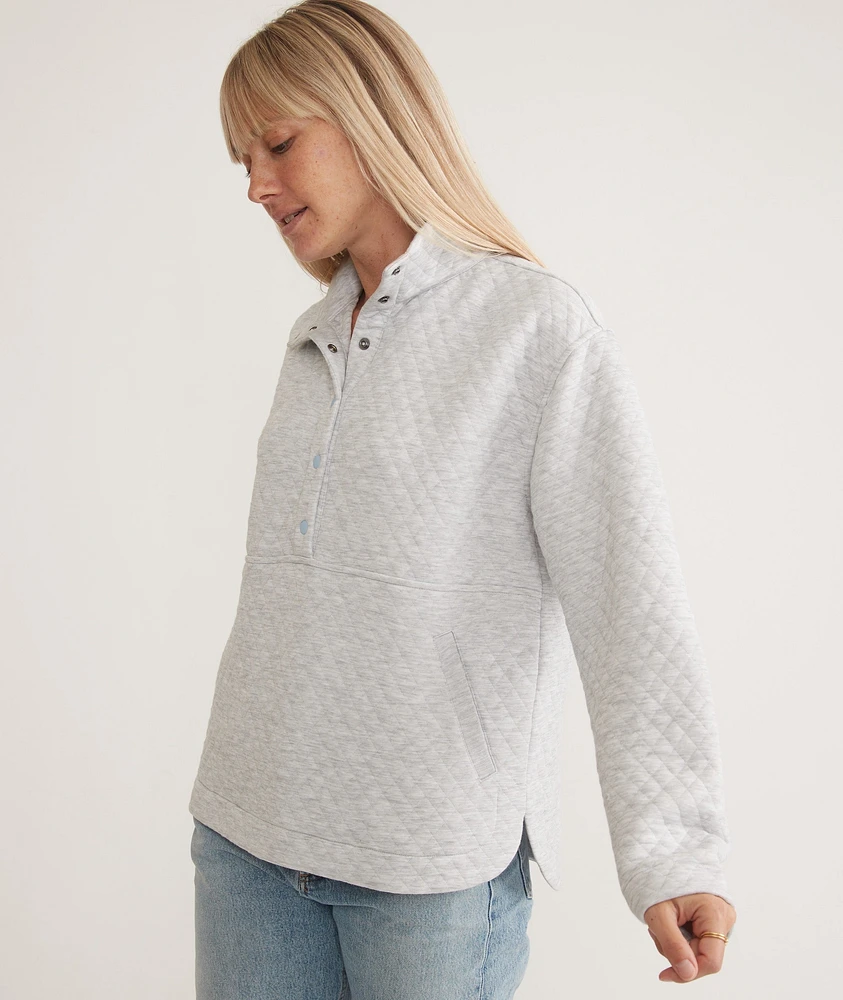 Corbet Quilted Funnel Neck Pullover