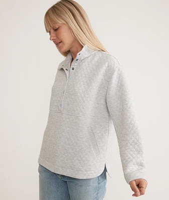 Corbet Quilted Funnel Neck Pullover