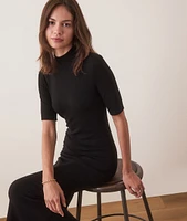 Lexi Rib Mock Neck Midi Dress