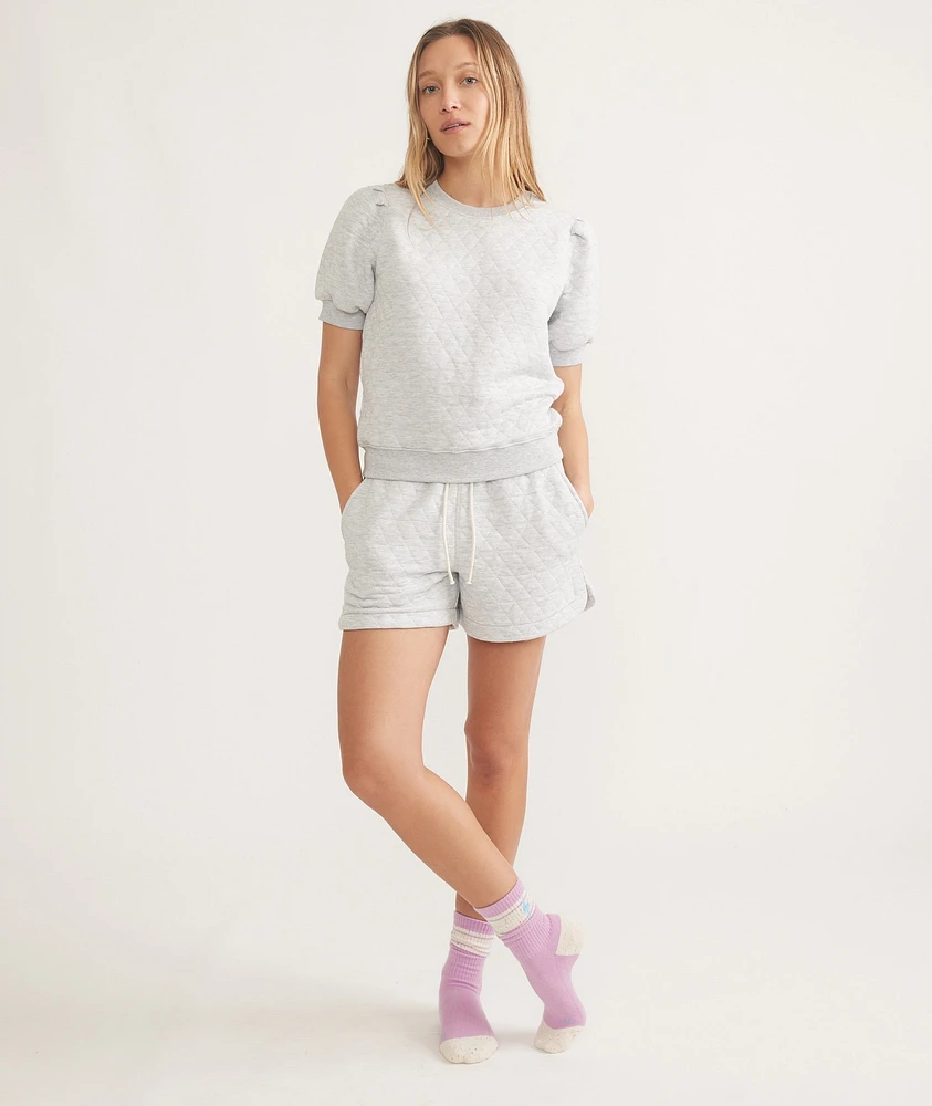 Corbet Quilted Short Sleeve Sweatshirt
