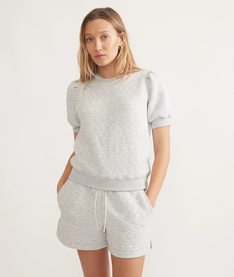 Corbet Quilted Short Sleeve Sweatshirt
