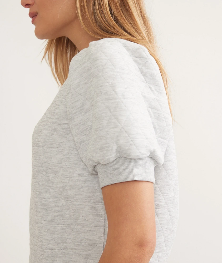 Corbet Quilted Short Sleeve Sweatshirt