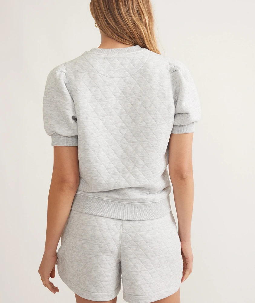 Corbet Quilted Short Sleeve Sweatshirt