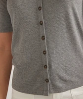 Lexi Rib Button Top