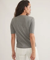 Lexi Rib Button Top