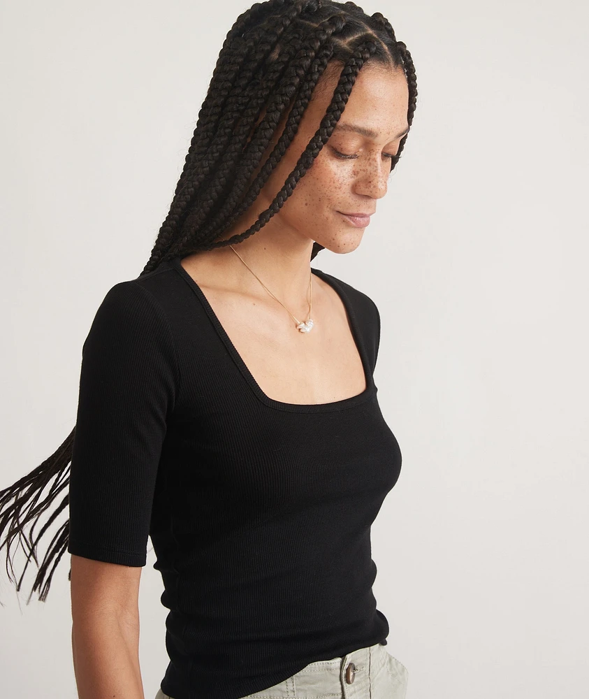 Lexi Rib Square Neck Top