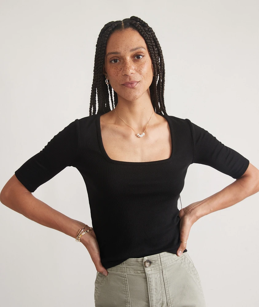 Lexi Rib Square Neck Top