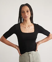 Lexi Rib Square Neck Top